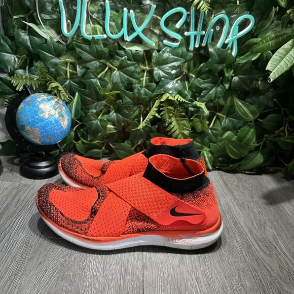 Nike Free RN Motion Shoes Mens Size 9 Orange Flyknit Running Sneaker 880845-600 - Picture 4 of 9